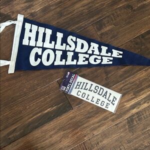 Hillsdale College Blue Pennant